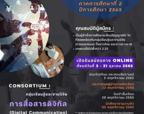 บัณฑิตวิทยาลัย มช. เปิดหลักสูตรใหม่ “การสื่อสารดิจิทัล Digital Communication”