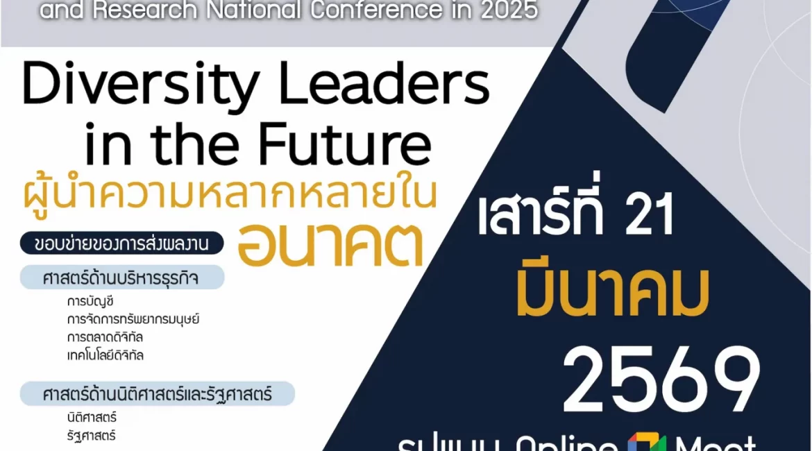 (งานประชุมวิชาการ) ขอความอนุเคราะห์ประชาสัมพันธ์การส่งผลงานเข้าร่วมการประชุมวิชาการและนำเสนอผลงานวิจัยระดับชาติวิทยาลัยสันตพล ครั้งที่ 7