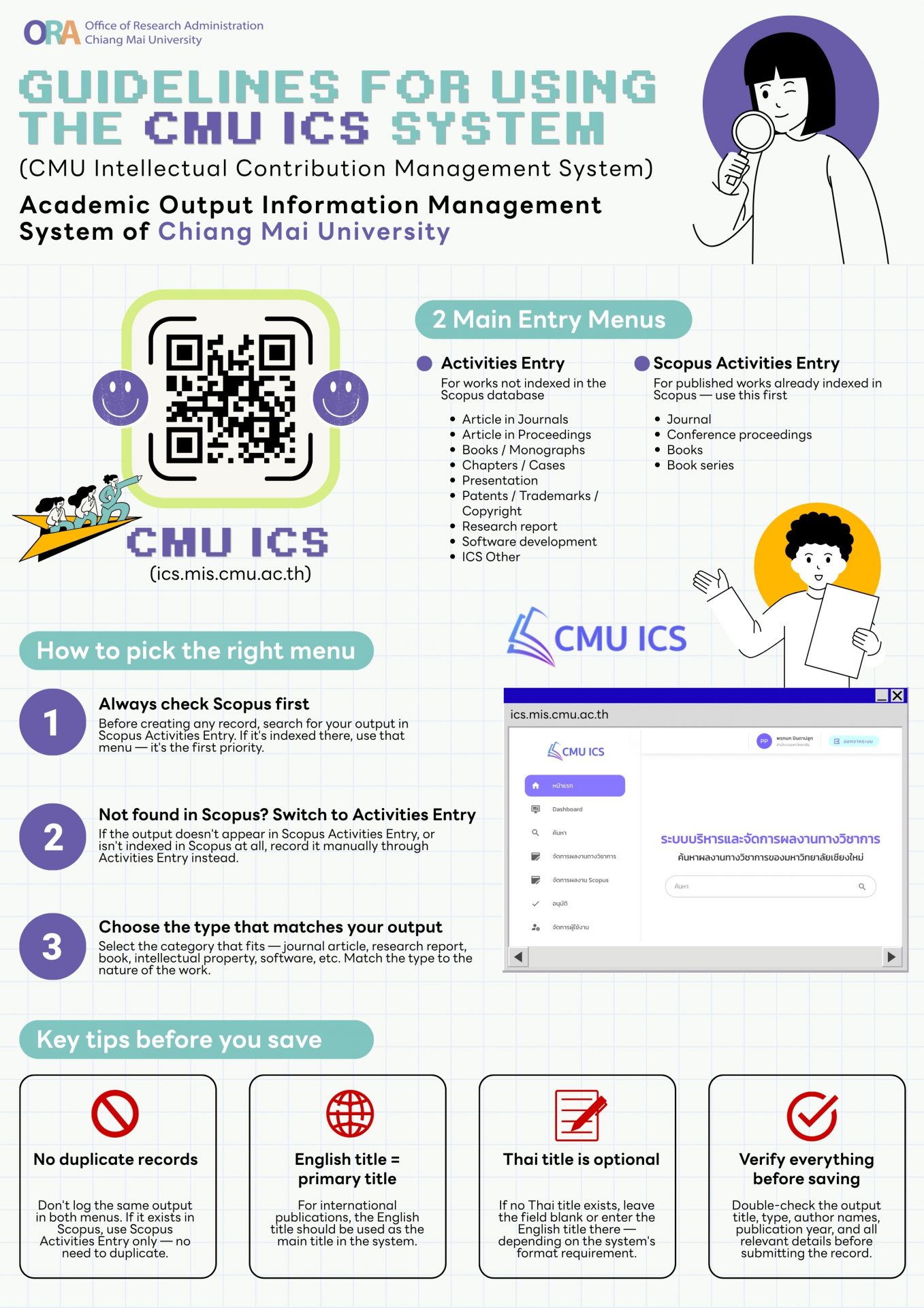 Computer Systems Cmu (ประชาสัมพันธ์) ข้อแนะนำเบื้องต้นในการบันทึกข้อมูลผลงานวิชาการในระบบ ...